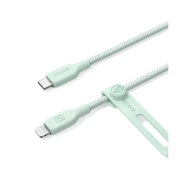 Anker USBC to Lightning Cable 541 BioBraided Cable Natural Green 6ft MFi Certified Fast Charging Cable for iPhone 14 Plus 14 14 Pro Max 13 13 Pro 12 11 X XS XR Charger Not IncludedGreen