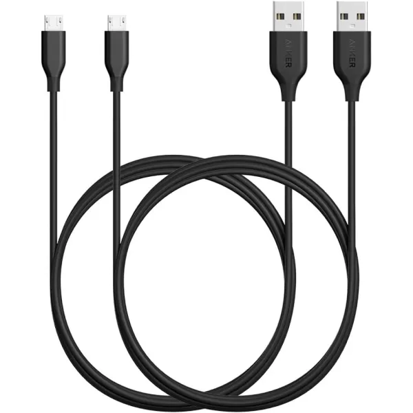 imageAnker 3Pack Powerline Micro USB Cable 3ft Charging Cable for Micro Port EReaders and More Micro USB DevicesBlackBlack