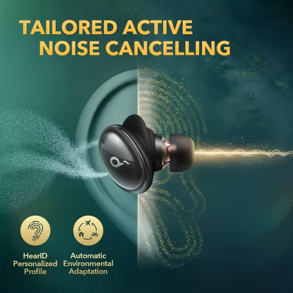 imageSoundcore by Anker Liberty 3 Pro Noise Cancelling Earbuds True Wireless Earbuds with ACAA 20 HearID ANC Fusion Comfort HiRes Audio Wireless 6 Mics for Calls 32H PlaytimeMidnight Black