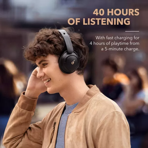 imageSoundcore by Anker Life Q30 Hybrid Active Noise Cancelling Headphones with Multiple Modes HiRes Sound Custom EQ via App 40H Playtime Comfortable Fit Bluetooth Multipoint ConnectionBlack