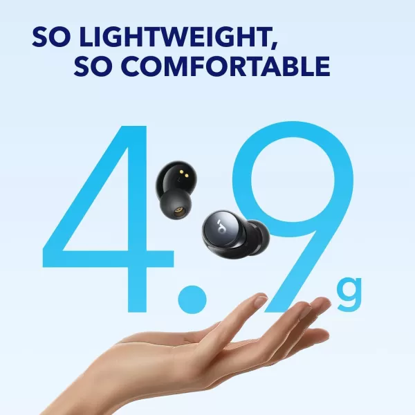 imageSoundcore by Anker Space A40 Adaptive Active Noise Cancelling Wireless Earbuds Reduce Noise by Up to 98 Ultra Long 50H Playtime 10H Single Playtime HiRes Sound Comfortable Fit Wireless ChargeBlack