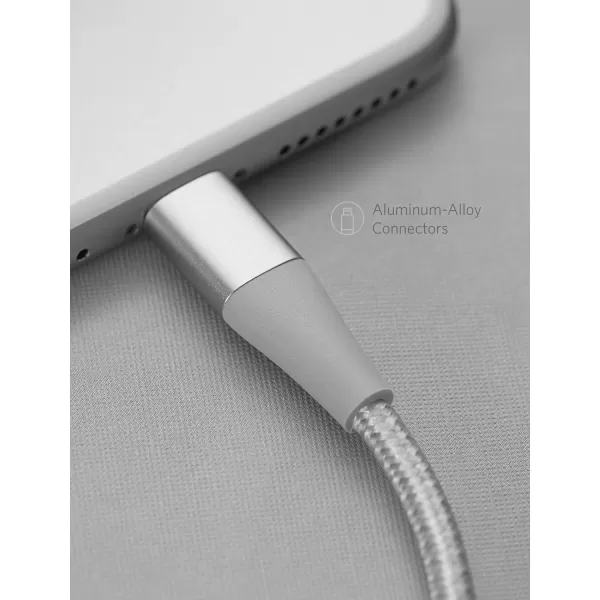 imageAnker Powerline II Lightning Cable 10ft  3m MFi Certified for Flawless Compatibility with iPhone XsXS MaxXRiPhone X  88 Plus  77 Plus  66 Plus  5  5S and MoreSilver