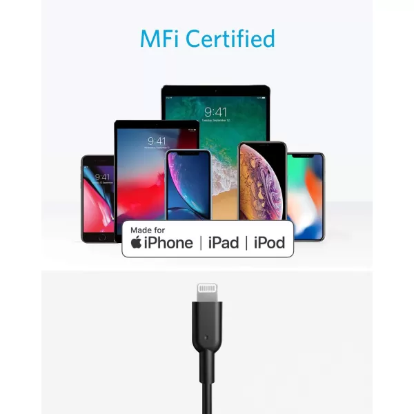 imageAnker USB C to Lightning Cable 6ft MFi Certified Powerline II for iPhone 14 14 Pro iPhone 13 13 Pro 12 Pro Max 12 11 X XS XR AirPods Pro Supports Power Delivery Charger Not Included WhiteBlack