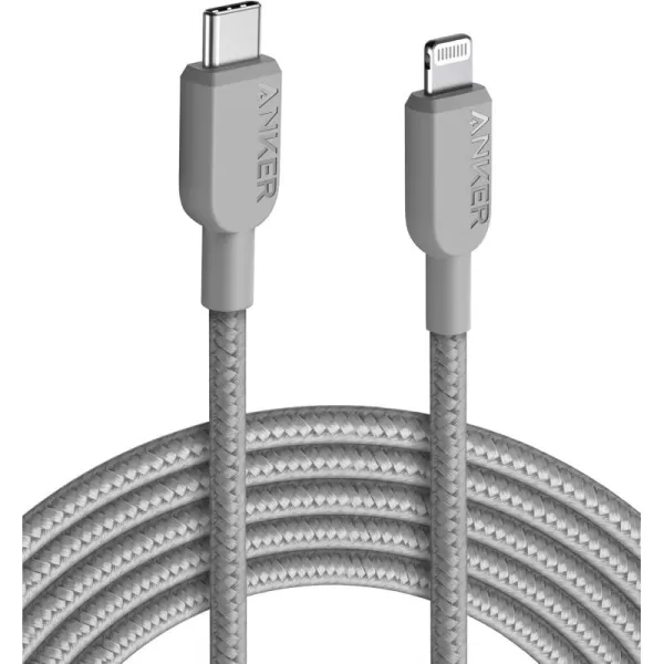 imageAnker Cable 2pack 6ft Braided 310 USB C to Lightning Cable MFi Certified Charging Cord for iPhone 1414Plus14Pro Max1313 Pro USB 20 Blacksilver