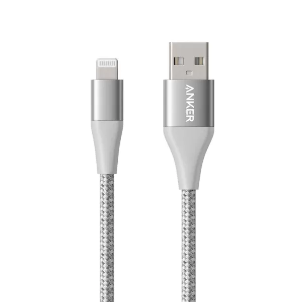 imageAnker Powerline II Lightning Cable 10ft  3m MFi Certified for Flawless Compatibility with iPhone XsXS MaxXRiPhone X  88 Plus  77 Plus  66 Plus  5  5S and MoreSilver