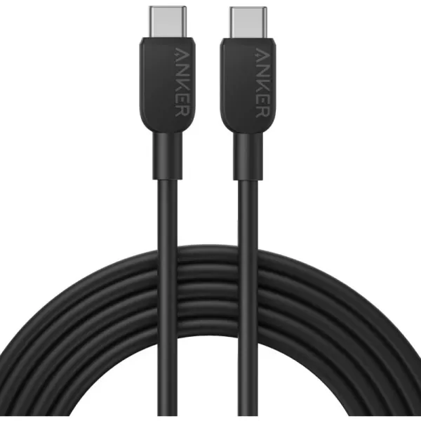 imageAnker USB C Cable 310 USB C to USB C Cable 6 ft 60W3A USB C Charger Cable Fast Charge for iPhone 1515Pro MaxSamsung Galaxy S23 iPad Pro 2021 iPad Mini 6 iPad Air 4 MacBook Pro 2020Black