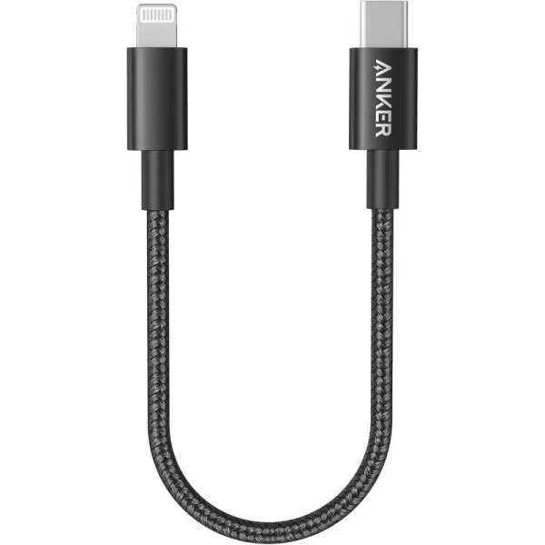 imageAnker iPhone Fast Charging Cable  6ft Nylon USBC to Lightning Cord MFi Certified for iPhone 131211X8 AirPods Pro Durable for Daily Use Ideal for TravelBlack