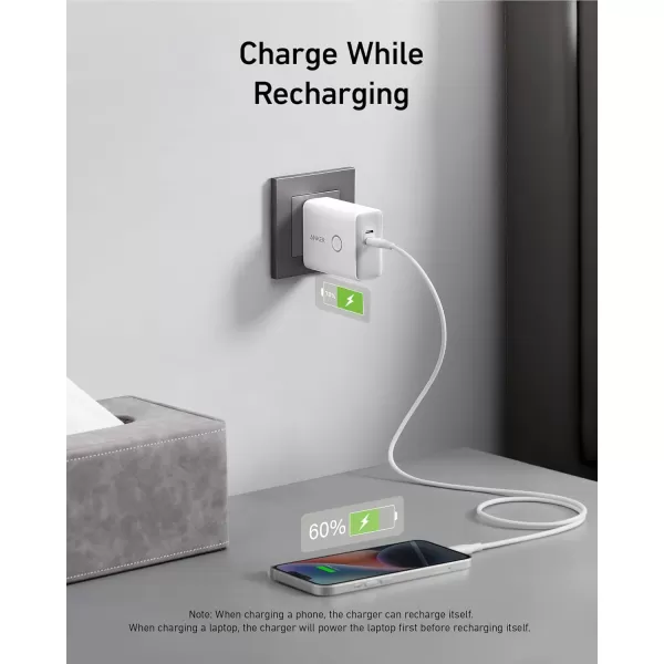 imageAnker 521 Power Bank 45W Wall Charger with 5000mAh 20W Portable Charger DualPort USBC for iPhone 15 Series iPhone 1413 Series iPad Pro AirPods Apple Watch Samsung Galaxy and MoreNatural Green