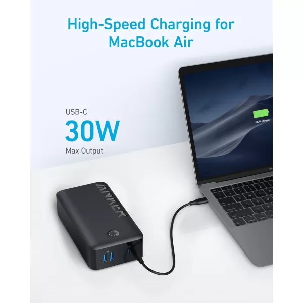 imageAnker Portable Charger Power Bank 40000mAh 30W Battery Pack with USBC HighSpeed Charging for MacBook iPhone iPhone 1515 Plus15 Pro15 Pro Max iPhone141312 Series Samsung Galaxy iPadblack