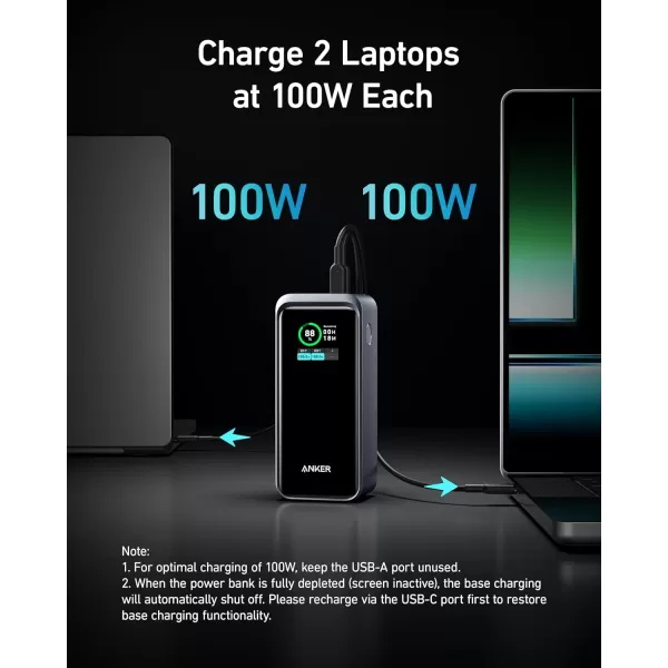 imageAnker Prime Power Bank 20000mAh Portable Charger with 200W Output Smart Digital Display 2 USBC and 1 USBA Port Compatible with iPhone 16151413 Series Samsung MacBook Dell and More5 x 215 x 195 inches