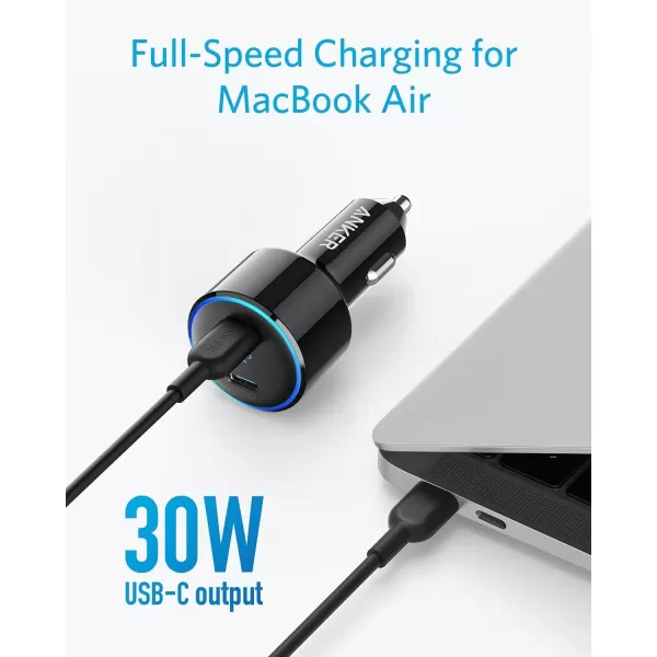 imageAnker USB C Car Charger 50W 2Port PIQ 30 Fast Charger Adapter PowerDrive III Duo  Power Delivery for iPhone 15 14 13 12 11 Series Galaxy S20S10S9 Note 9 iPad Pro MacBook Air and More