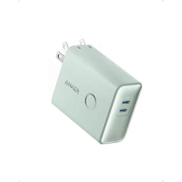 imageAnker 521 Power Bank 45W Wall Charger with 5000mAh 20W Portable Charger DualPort USBC for iPhone 15 Series iPhone 1413 Series iPad Pro AirPods Apple Watch Samsung Galaxy and MoreNatural Green