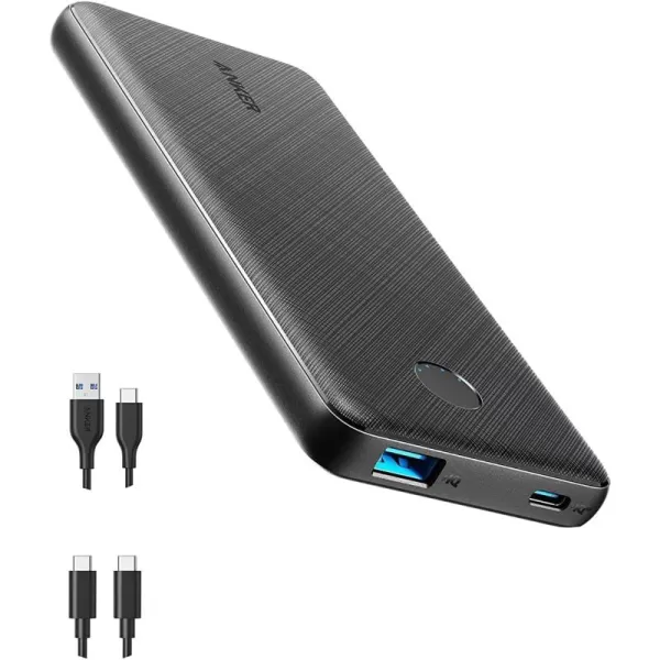 imageAnker Portable Charger USBC PortableCharger 10000mAh with 20W Power Delivery 523 Power Bank PowerCore Slim 10K PD for iPhone 141312 Series S10 Pixel 4 and More BlackBlack