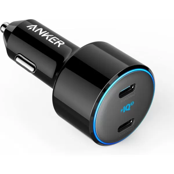 imageAnker USB C Car Charger 50W 2Port PIQ 30 Fast Charger Adapter PowerDrive III Duo  Power Delivery for iPhone 15 14 13 12 11 Series Galaxy S20S10S9 Note 9 iPad Pro MacBook Air and More