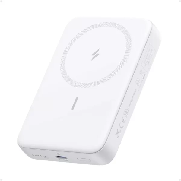 imageAnker Zolo Magnetic Power Bank Compact 10000mAh Wireless Portable Charger with 30W Max Fast Charging SkinFriendly and Durable Battery Pack for iPhone 161514 Series AirPods and MoreWhite