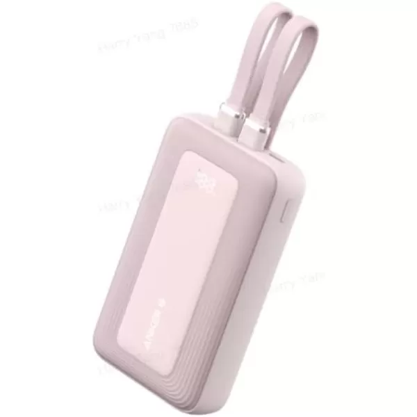 imageAnker Zolo Power Bank 20000mAh 30W Max Fast Portable Charger with Builtin USBC and MFi Certified Lightning Cables 1 USBC 1 USBA Battery Pack for iPhone 1615 Series MacBook GalaxyPink