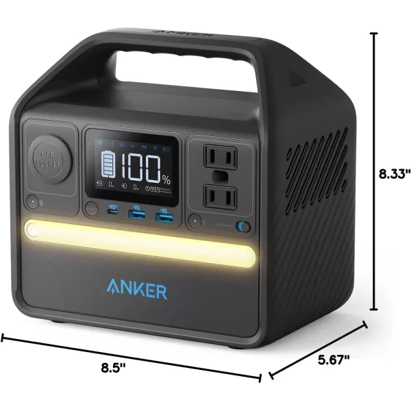 imageAnker 521 Portable Power Station Solar Generator 256Wh with 100W Solar Panel LiFePO4 Battery Pack 200W 6Port PowerHouse 2 AC Outlets 60W USBC PD Output for Outdoor Camping RVAnker SolixAnker 521 Portable Power Station