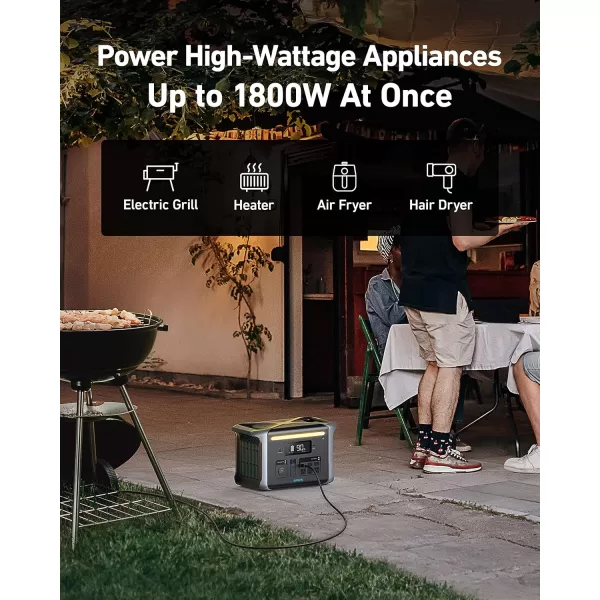 imageAnker SOLIX F1200 Portable Power Station PowerHouse 757 1800W Solar Generator 1229Wh Battery Generators for Home Use LiFePO4 Power Station for Outdoor Camping and RVs Solar Panel OptionalAnker SOLIX F1200