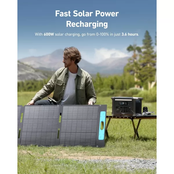 imageAnker SOLIX F1200 Portable Power Station PowerHouse 757 1800W Solar Generator 1229Wh Battery Generators for Home Use LiFePO4 Power Station for Outdoor Camping and RVs Solar Panel OptionalAnker SOLIX F1500200W Solar Panel