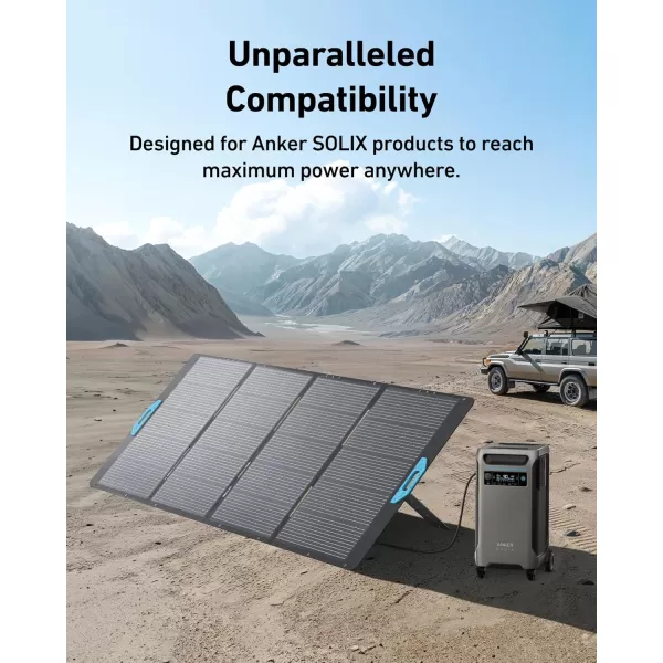 imageAnker SOLIX PS200 Solar Panel with Adjustable Kickstand 200W Foldable Portable Solar Charger IP67 Waterproof 23 Higher Energy Conversion Efficiency for Camping RVs and Blackouts400W Solar Panel