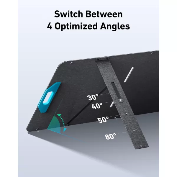 imageAnker SOLIX PS200 Solar Panel with Adjustable Kickstand 200W Foldable Portable Solar Charger IP67 Waterproof 23 Higher Energy Conversion Efficiency for Camping RVs and BlackoutsAnker 200W Solar Panel