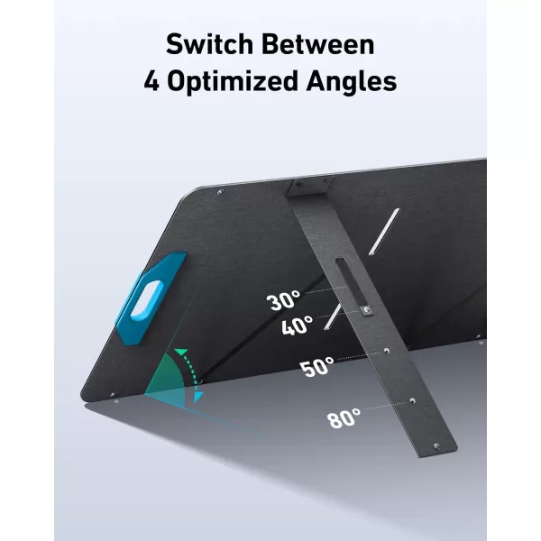 imageAnker SOLIX PS200 Solar Panel with Adjustable Kickstand 200W Foldable Portable Solar Charger IP67 Waterproof 23 Higher Energy Conversion Efficiency for Camping RVs and Blackouts100W Solar Panel