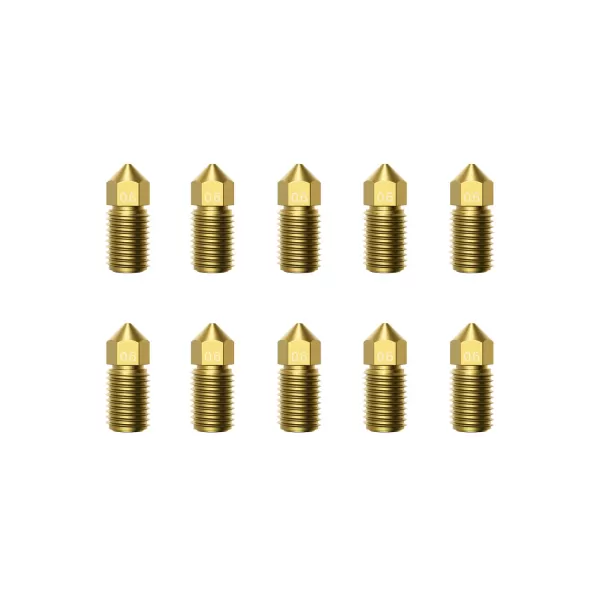 imageAnkerMake 10Pack 04 mm Nozzle Kit Premium Brass for AnkerMake M5M5C 3D PrintersGolden