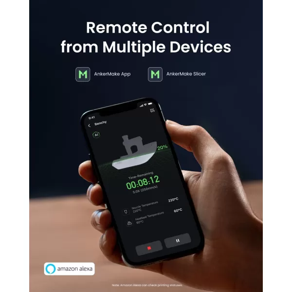 imageAnkerMake M5 3D PrinterRenewed HighSpeed Speed Upgraded to 500 mms Fast Mode Smooth Detail Easy to Use for Beginners Error Detection with AI Camera AutoLeveling