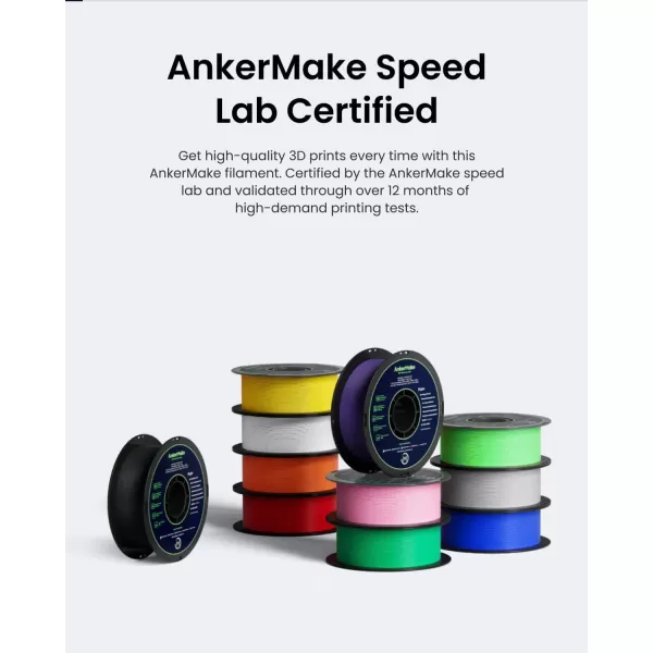 imageAnkerMake PLA 3D Printing Filament AnkerMake Official Filament 2Pack 44 lb  2 kg Smooth HighAdhesion Rate Designed for HighSpeed Printing  BlackAnkermake Green