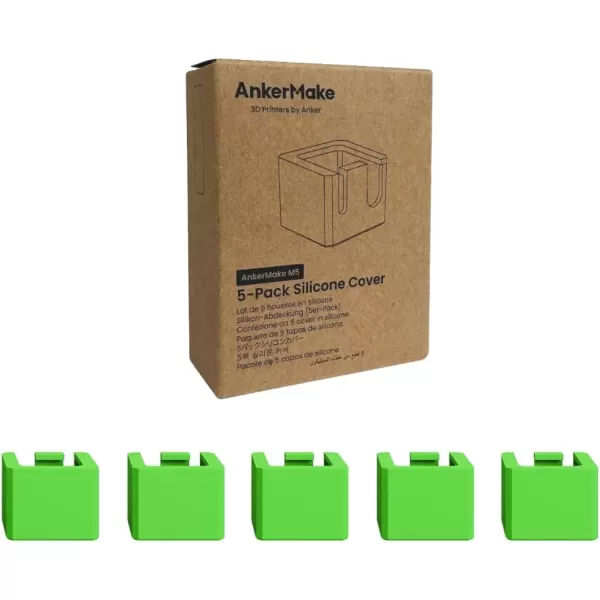 imageThe AnkerMake M5 3D Printer Bundle Comes with 4kg of AnkerMake PLA Filament Including a 2Pack Each of Black and White as Well as 5Pack Silicone Cover and a 10Pack 04 Nozzle Kit