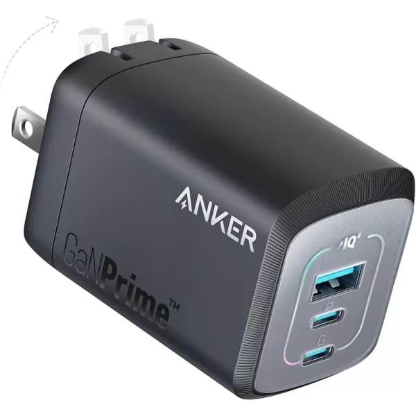 imageAnker Prime 100W USB C Charger Anker GaN Wall Charger 3Port Compact Fast PPS Charger for MacBook ProAir Pixelbook iPad Pro iPhone 16Pro Galaxy S23S22 Note20 Pixel Apple Watch and More