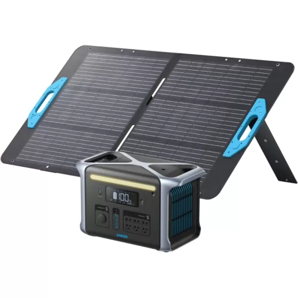 imageAnker SOLIX F1200 Portable Power Station PowerHouse 757 1800W Solar Generator 1229Wh Battery Generators for Home Use LiFePO4 Power Station for Outdoor Camping and RVs Solar Panel OptionalAnker SOLIX F1200100W Solar Panel