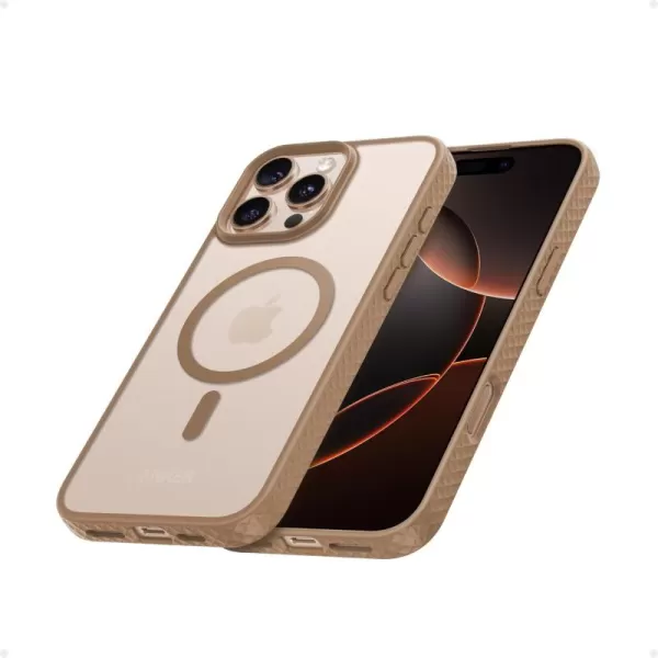 imageAnker for iPhone 16 Pro Max Phone Case Magnetic Matte Textured Military Grade Drop Protection Translucent Cell Phone Cover  Slim Rugged Durable Shockproof Protective Bumper CasesBlueRose Gold