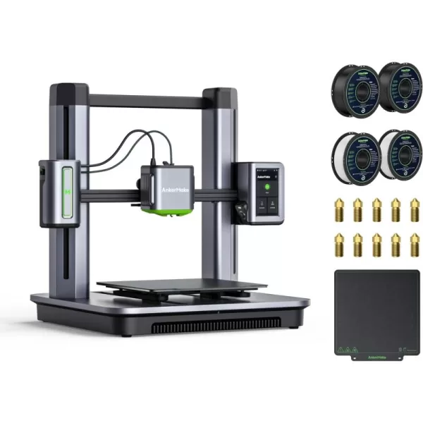 imageAnkerMake M5 3D Printer AnkerMake PLA 3D Printing Filament Black and White and Accessory Set