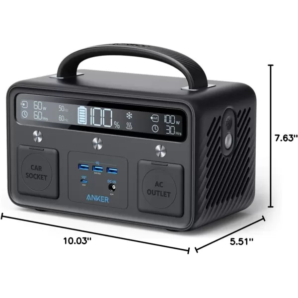 imageAnker Portable Power Station PowerHouse II 400 300W3888Wh 110V AC Outlet60W USBC Power Delivery Solar Generator for Camping Road Trips Emergency Power and More