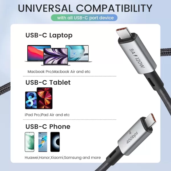 Anker USB C Cable33FT 240W USB 4 Data Cable 40Gbps 8K HD Display Thunderbolt 43 Compatible for iPhone 16 MacBook Hub Docking and More120W