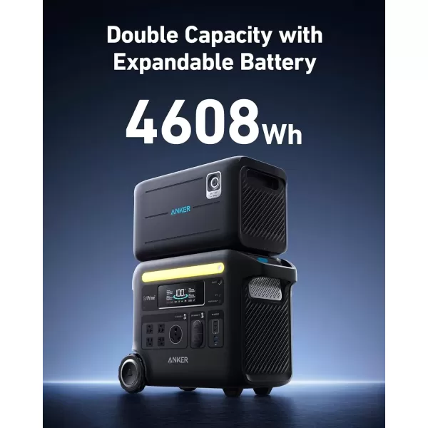 imageAnker SOLIX F2600 Portable Power Station 2400W Peak 3600W Solar Generator GaNPrime Battery Generators for Home Use 2560Wh LiFePO4 Power Station for Outdoor Camping and RVs Solar Panel OptionalAnker SOLIX F2600