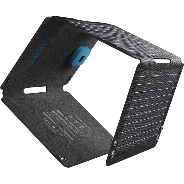 imageAnker Solix PS30 Solar Panel 30W Foldable Portable Solar Charger IP65 Water and Dust Resistance UltraFast Charging Charges 2 Devices at Once for Camping Hiking and Outdoor Activities