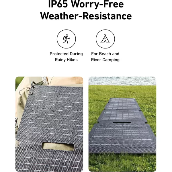 imageAnker Solix PS30 Solar Panel 30W Foldable Portable Solar Charger IP65 Water and Dust Resistance UltraFast Charging Charges 2 Devices at Once for Camping Hiking and Outdoor Activities