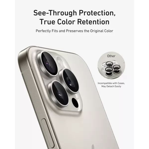 imageAnker Camera Lens Protector for iPhone 16 Pro16 Pro Max 2Pack HD and UltraDurable ShieldX Glass Easy Installation Exclusively for iPhone 16 Pro16 Pro Max BlackTitanium