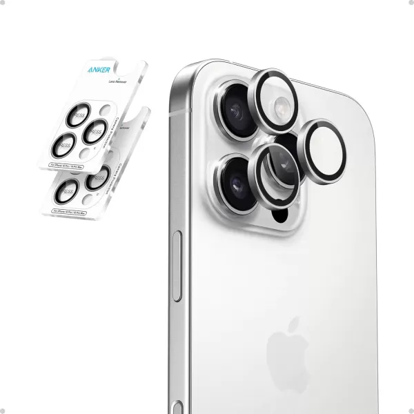 imageAnker Camera Lens Protector for iPhone 16 Pro16 Pro Max 2Pack HD and UltraDurable ShieldX Glass Easy Installation Exclusively for iPhone 16 Pro16 Pro Max BlackSilver