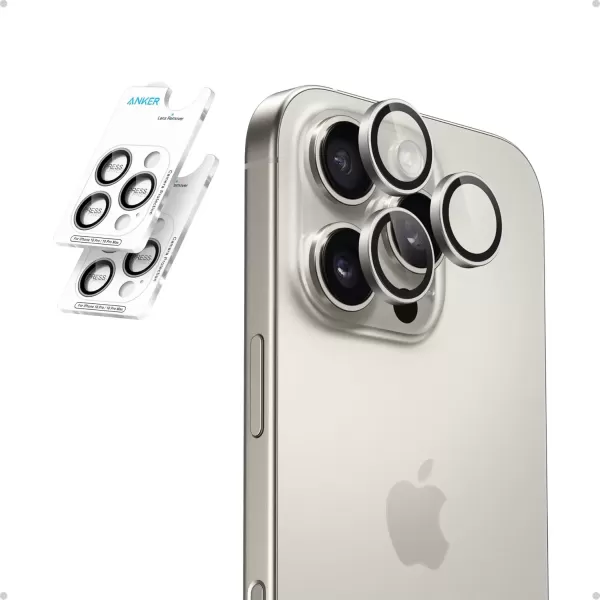 imageAnker Camera Lens Protector for iPhone 16 Pro16 Pro Max 2Pack HD and UltraDurable ShieldX Glass Easy Installation Exclusively for iPhone 16 Pro16 Pro Max BlackTitanium