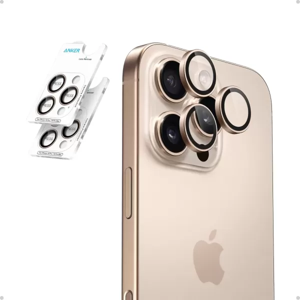 imageAnker Camera Lens Protector for iPhone 16 Pro16 Pro Max 2Pack HD and UltraDurable ShieldX Glass Easy Installation Exclusively for iPhone 16 Pro16 Pro Max BlackLight Brown