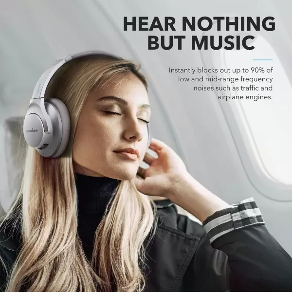 imageAnker Soundcore Life Q20 Hybrid Active Noise Cancelling Headphones Wireless Over Ear Bluetooth Headphones with 40H Playtime HiRes Audio Deep Bass Memory Foam Ear Cups and Headband for TravelWorkSilver