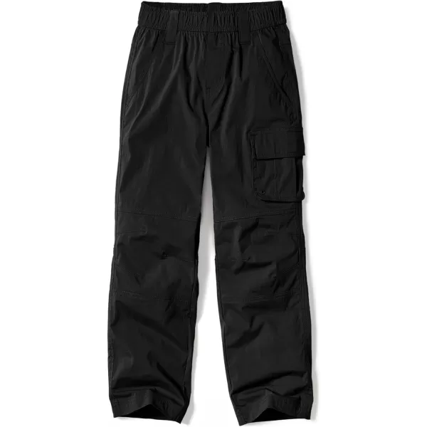 CQR Kids Youth Hiking Cargo Pants Outdoor Camping Pants UPF 50 Quick Dry Regular PantsDriflex Black