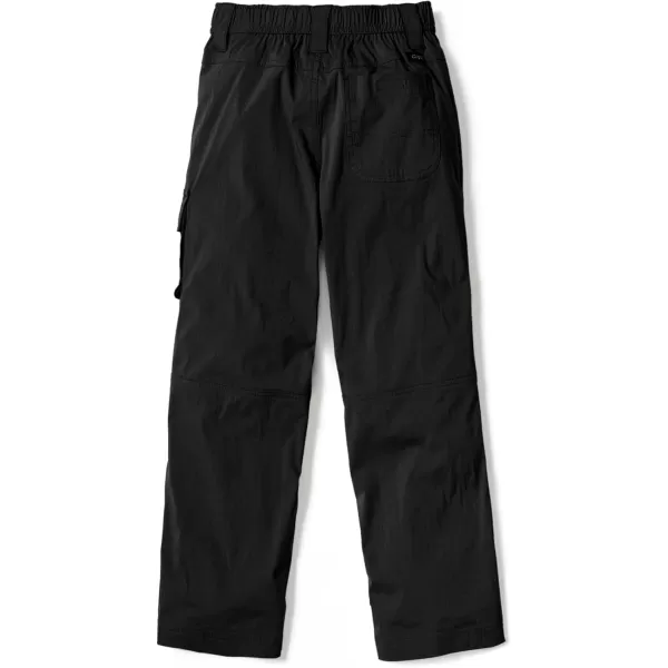 CQR Kids Youth Hiking Cargo Pants Outdoor Camping Pants UPF 50 Quick Dry Regular PantsDriflex Black