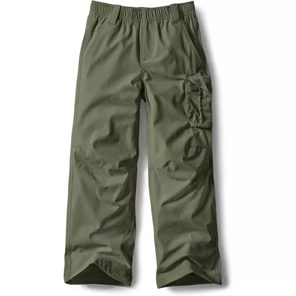 CQR Kids Youth Hiking Cargo Pants Outdoor Camping Pants UPF 50 Quick Dry Regular PantsShenandoah Army Green