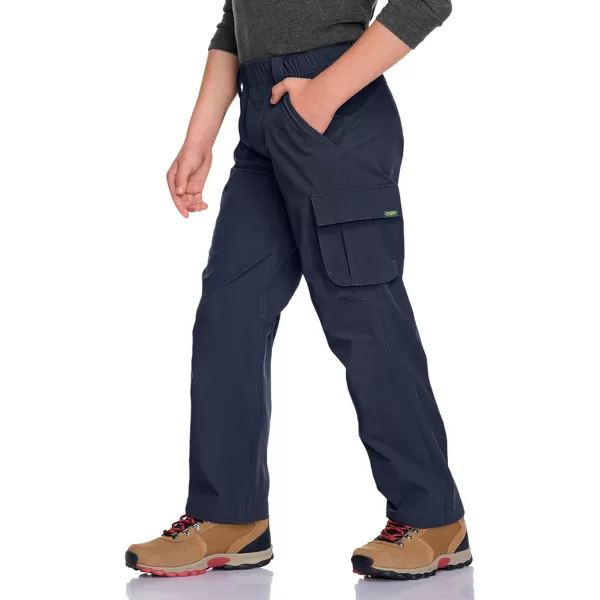 CQR Kids Youth Hiking Cargo Pants Outdoor Camping Pants UPF 50 Quick Dry Regular PantsShenandoah Pristine Navy