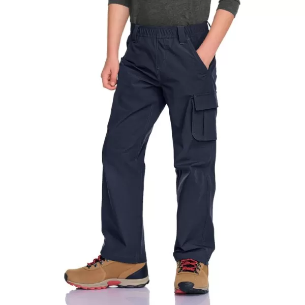 CQR Kids Youth Hiking Cargo Pants Outdoor Camping Pants UPF 50 Quick Dry Regular PantsShenandoah Pristine Navy