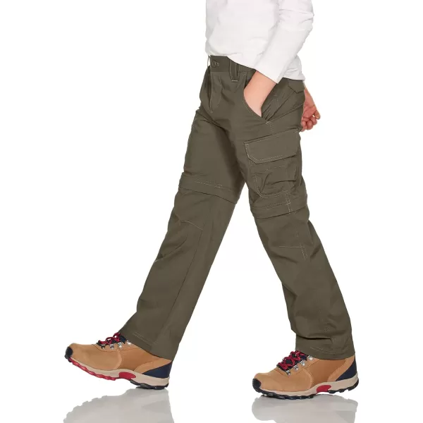 CQR Kids Youth Hiking Cargo Pants UPF 50 Quick Dry Convertible Zip Off Pants Outdoor Camping PantsConvertible Tundra